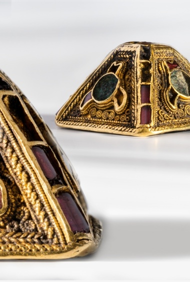 Zwaardknop, 590-640 n.Chr. Gevonden in de wierde van Ezinge