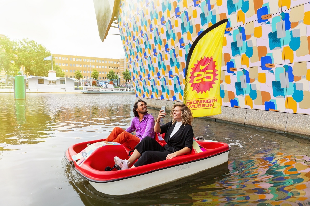 Waterfietsen rondom het Groninger Museum
