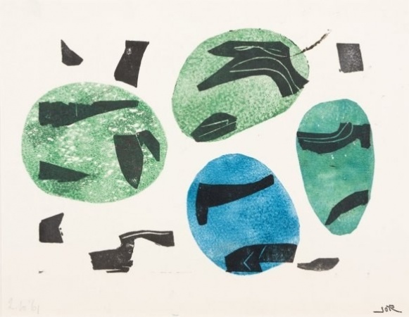 Jan Gerrit Jordens, Compositie met ronde vormen, Groninger Museum, langdurig bruikleen collectie Stichting De Ploeg