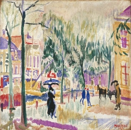 George Martens, Kattendiep in de regen, Groninger Museum, langdurig bruikleen collectie Stichting De Ploeg