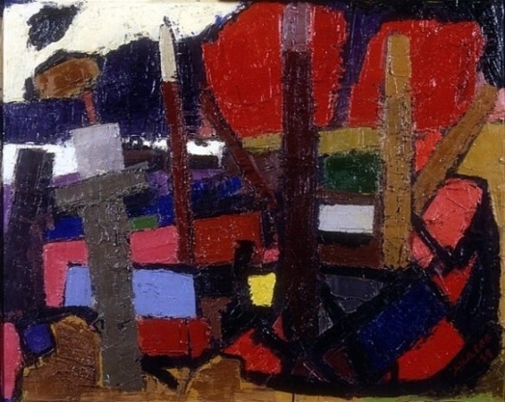 Jan van der Zee, Haventje, Groninger Museum, langdurig bruikleen collectie Stichting De Ploeg Kopie