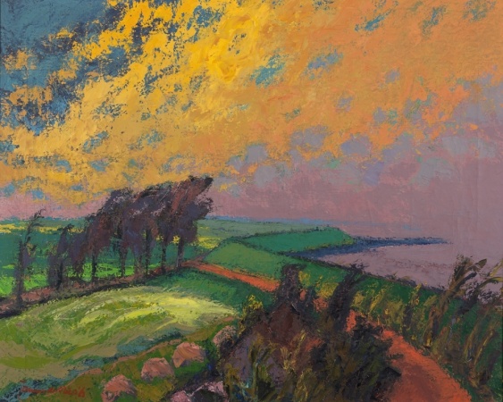 Jannes de Vries, Dijk bij Nansum, Groninger Museum, langdurig bruikleen collectie Stichting De Ploeg