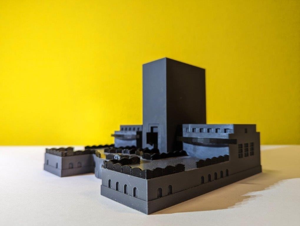 Voelobject van de architectuur van het Groninger Museum
