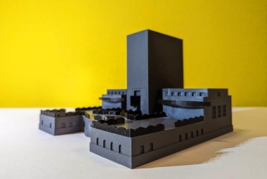 Voelobject van de architectuur van het Groninger Museum