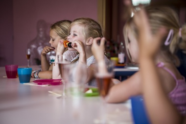 Children's party in the museum