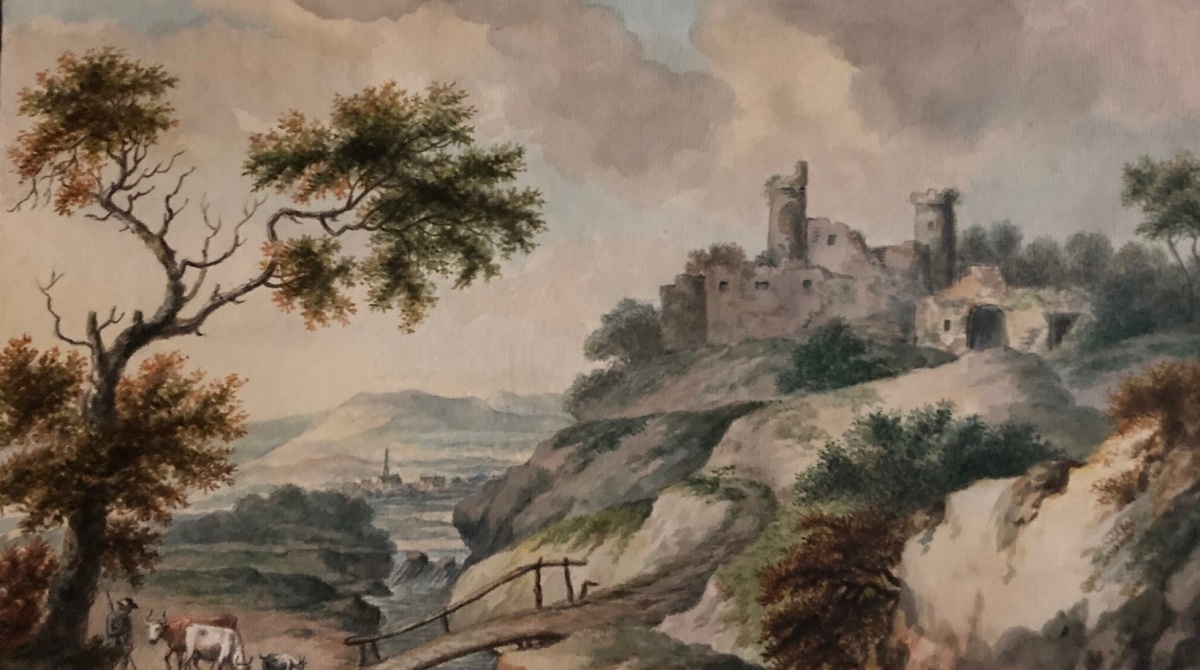 Aquarel van E. W. Lewe van Nijenstein, 1803