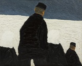 H N Werkman Kerkgang in de sneeuw ca 1919 1920