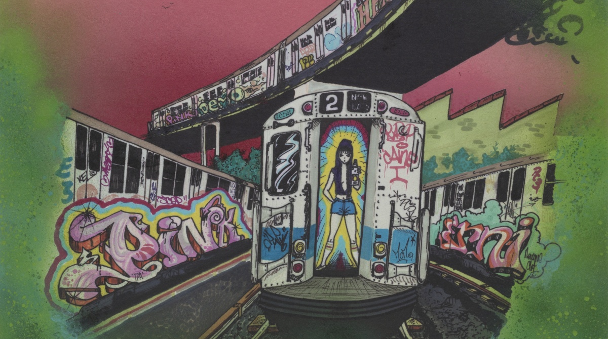 Lady Pink, The D yard, 1983