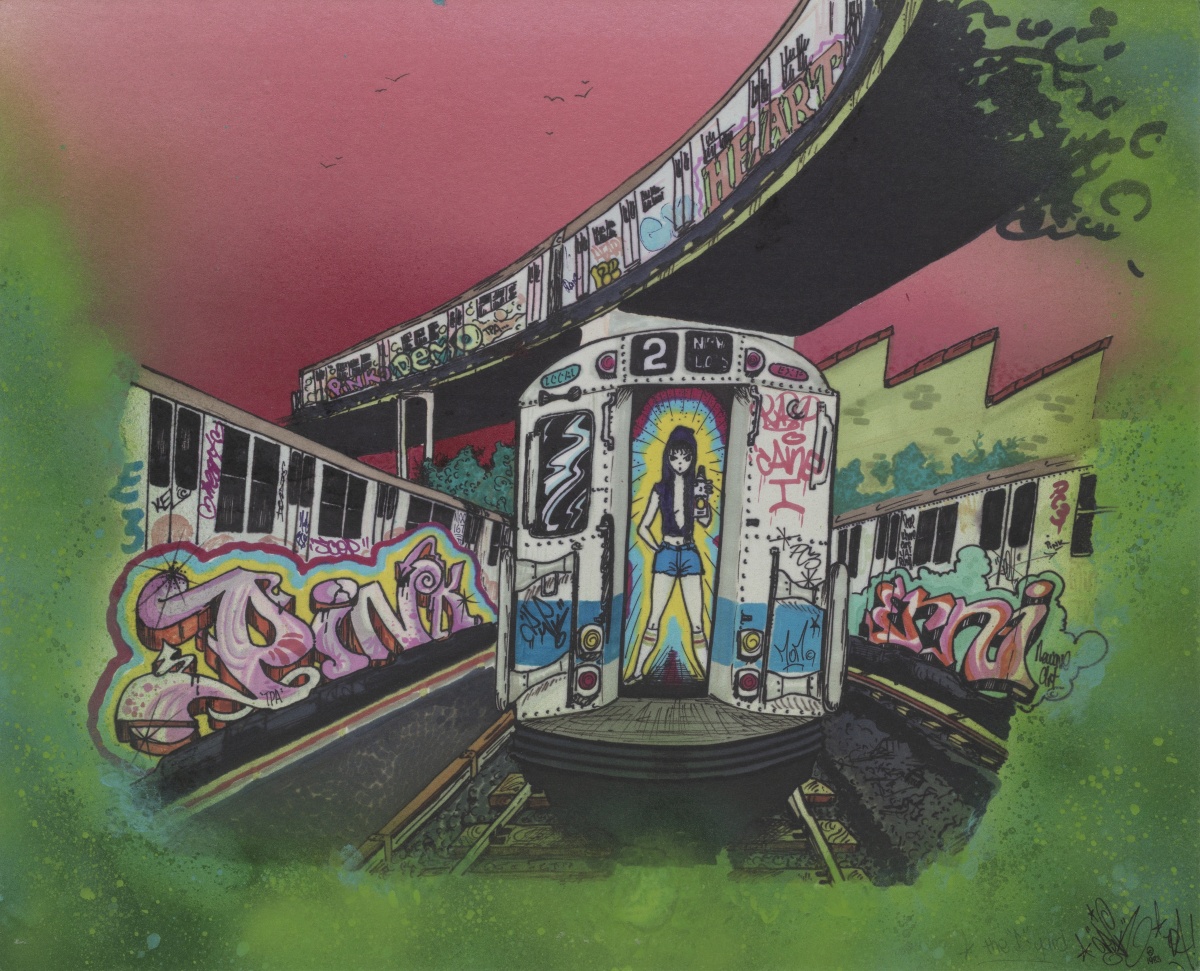 Lady Pink, The D yard, 1983