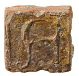Bakstenen siertegel A (Groningen), c. 1350, Groninger Museum