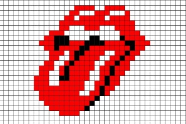 Stones Logo in de vorm van pixelart