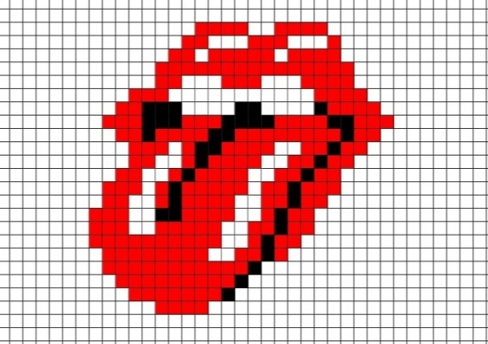 Stones Logo in de vorm van pixelart