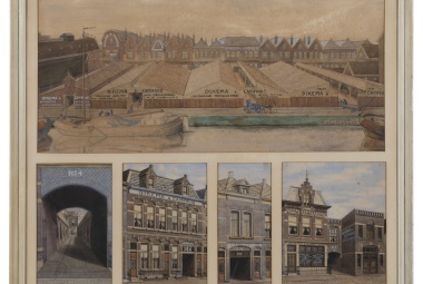 Ferdinand van Wolde, Loodsen Fa. Dikema & Camphuis, aquarellen