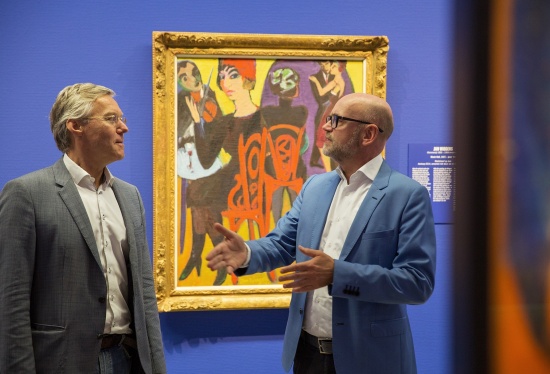 Franck Smit (Stichting Beringer Hazewinkel) en directeur Andreas Blühm