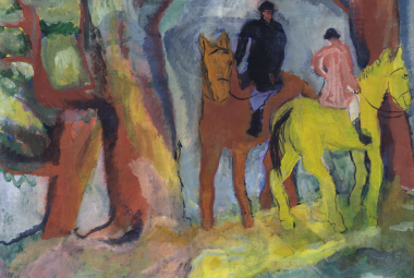 H.N. Werkman - Twee Ruiters tussen bomen (1939)