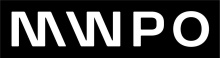 Zwart logo MWPO met witte letters