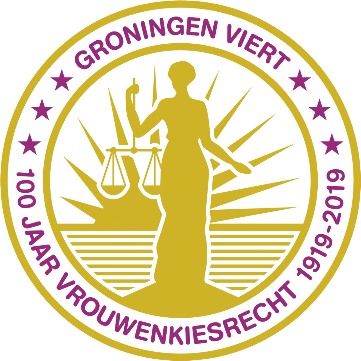 Logo Groningen viert 100 jaar vrouwenkiesrecht
