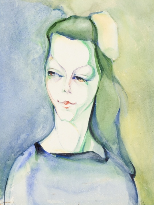 Alida Pott, het blauw-groene meisje, z.j. Collectie Stichting De Ploeg