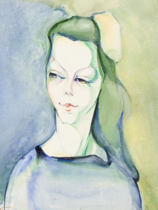 Alida Pott, het blauw-groene meisje, z.j. Collectie Stichting De Ploeg