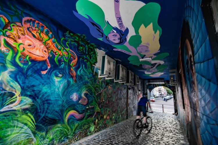 Street art tour photographed by KNELIS