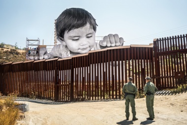 JR (French, born 1983). GIANTS, Kikito and the Boarder Patrol, Tecate, Mexico—U.S.A., 2017.