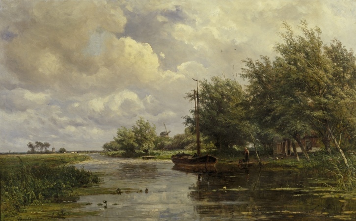Landschaft in der Nähe von Zoetermeer, Jan Willem van Borselen, 1870-1890
