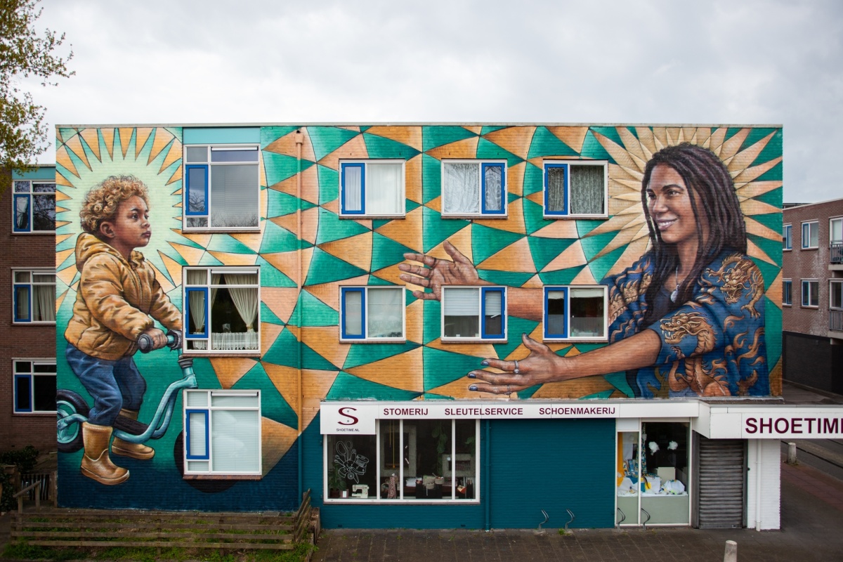 Mural von Michel Velt, Beijum Groningen