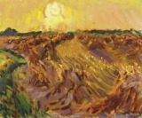 Jan Altink Groninger landschap 1947 Olieverf op doek 50 x 60 cm. Rijksdienst voor het Cultureel Erfgoed, bruikleen Groninger Museum
