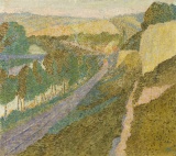 Jan Toorop Landschap Ardennen 1902 Olieverf op doek 36,5 x 40,5 cm. Collectie Stichting J.B. Scholtenfonds, bruikleen Groninger Museum