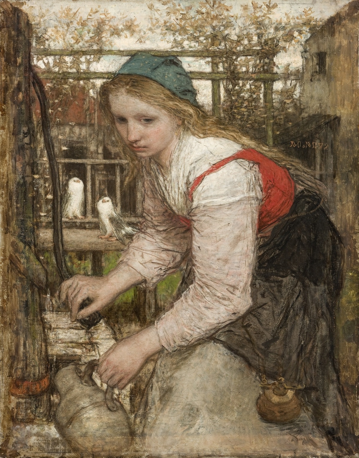 Matthijs Maris, Mädchen am Brunnen, 1872