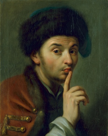 Het Geheim van Dresden, Pietro Rotari, Man met bontmuts (ca 1755)