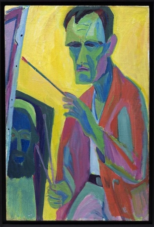 Hermann Scherer (1893-1927) Artist in his studio, 1925