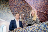 Roos Gortzak en Jan Geert Vierkant nieuwe directie Groninger Museum, foto: Siese Veenstra